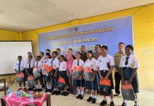 Peringati HPN, PWI Papua Barat Daya Gelar MBG dan Salurkan Bantuan Pendidikan di SMP YPPK Don Bosco